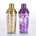 2021 Newest Custom 450ml Glitter Plastic Cocktail Shaker Hand Drink Mixer Boba Tea Shaker Cup For Home /Bar